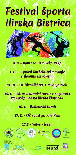 Festival športa Ilirska bistrica - Letak 10x21