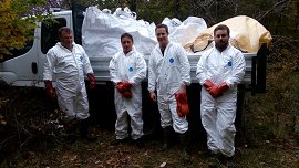 03 V Bistriški občini čistijo odpadke migrantov1