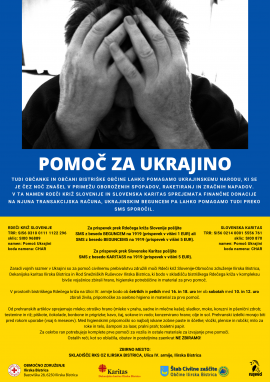 Pomoč za Ukrajino plakat